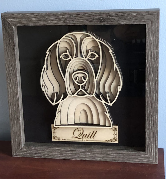 Dog Mandala - framed and personalized (click here for description)